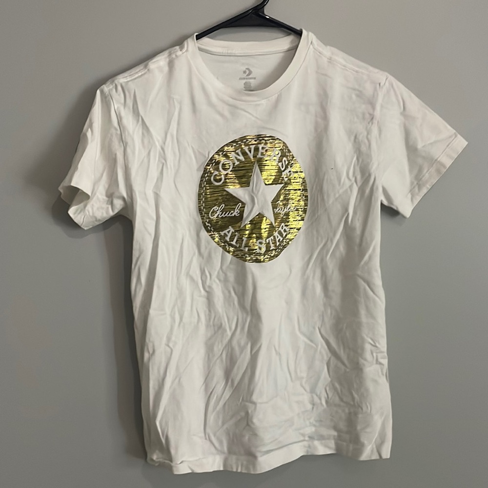Girls white converse t-shirt